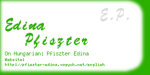 edina pfiszter business card